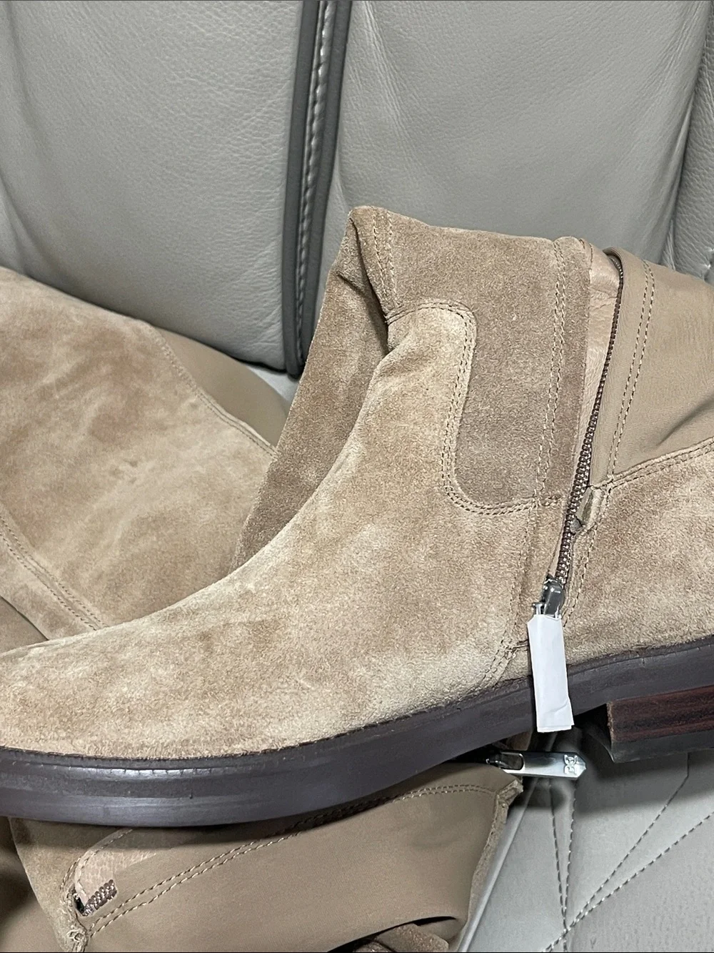 Sam Edelman Over-the-Knee Suede Boots in Taupe